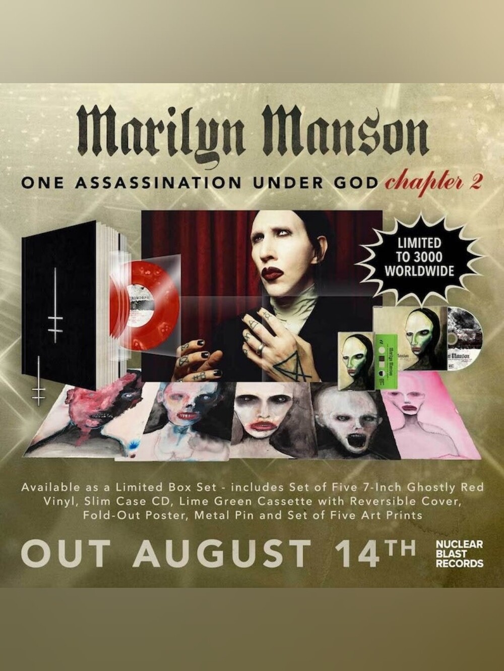 NEW Marilyn Manson One Assassin Chapter 2 BOXSET LTD 3K Nine Inch Nails TOOL NIN